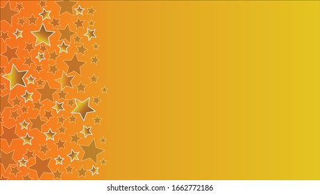 Background Vector stars in the gold sky