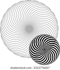 Background vector swirl circular technology template design