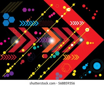 Background vector technology in the concept of progress.