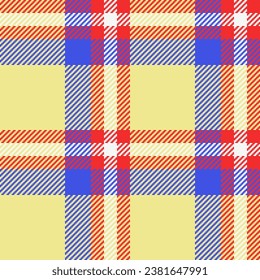 Background vector texture of seamless pattern check with a tartan textile plaid fabric in khaki and red colors.