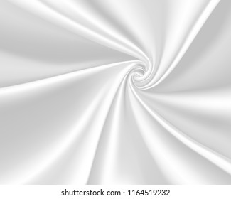 Background vector of white satin fabric