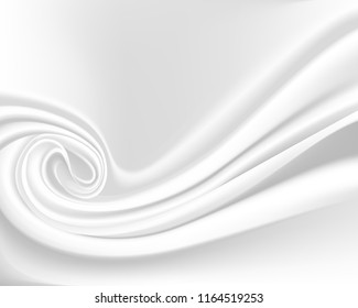 Background vector of white satin fabric