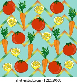background of vegetables tomato lemon carrot very useful patterns