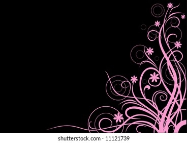 Background with vegetative motives
