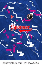 background vektor Soccer jersey design for sublimation