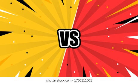 Background Versus Vs Fight Vector Comics Elements