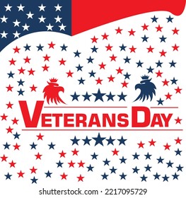  Background veterans day and eagle.Veterans day eagle emblem. American symbol of freedom.