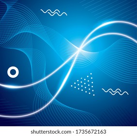diseño de ilustración vectorial de color azul abstracto de fondo