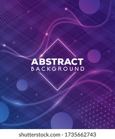 abstracto vibrante de fondo con diseño de ilustraciones vectoriales de puntos y ondas