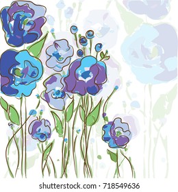 background with vibrant poppies