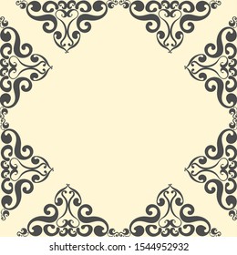 Background with victorian style. Lace or carved illustrations for frames and ethnic decorations
