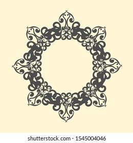 Background with victorian style. Lace or carved illustrations for frames and ethnic decorations