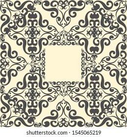 Background with victorian style. Lace or carved illustrations for frames and ethnic decorations
