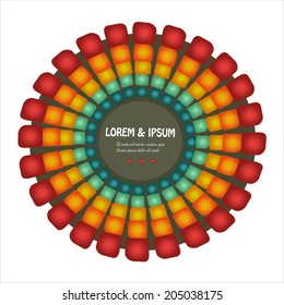 background with a vignette in the style of mosaic