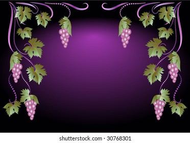 Background with vine ornament