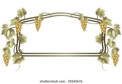 Background with vine ornament.