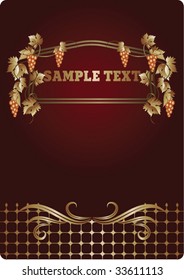 Background with vine ornament