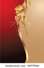 Background with vine ornament.