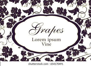 Background with vines. Vector background with vines in vintage style. Can be used for labels, invitations, greetings, posters, leaflets.