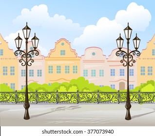 background vintage city. vector illustration