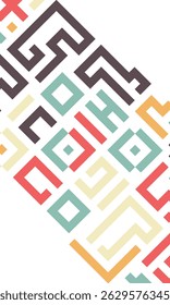 Background with vintage colorful lines abstract stylish mosaic flat design template.