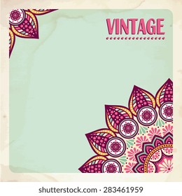 Background. Vintage decorative elements. Hand drawn background. Islam, Arabic, Indian, ottoman motifs. 