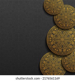 Background with vintage floral ornament. Vector illustration.

