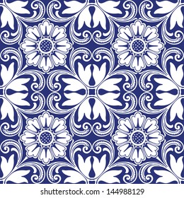 Background vintage flower. Seamless floral pattern. Abstract wallpaper. Texture royal vector. Fabric illustration.