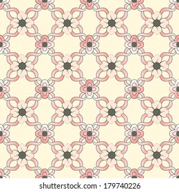 Background vintage flower. Seamless floral pattern. Abstract wallpaper. Texture royal vector. Fabric illustration.