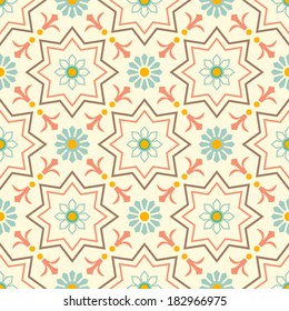 Background vintage flower. Seamless floral pattern. Abstract wallpaper. Texture royal vector. Fabric illustration.