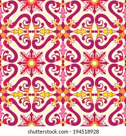 Background vintage flower. Seamless floral pattern. Abstract wallpaper.