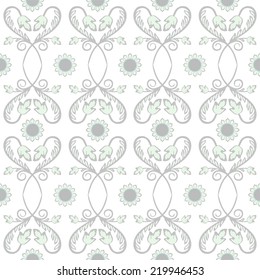Background vintage flower. Seamless floral pattern. Abstract wallpaper. Texture royal vector. Fabric illustration.