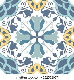 Background vintage flower. Seamless floral pattern. Abstract wallpaper. Texture royal vector. Fabric illustration.