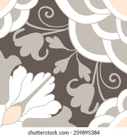 Background vintage flower. Seamless floral pattern. Abstract wallpaper. Texture royal vector. Fabric illustration.