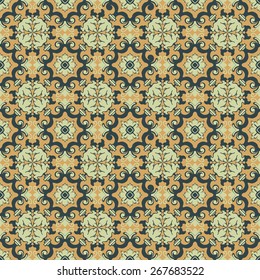 Background vintage flower. Seamless floral pattern. Abstract wallpaper. Texture royal vector. Fabric illustration.