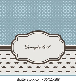 background with vintage frame and mustaches
