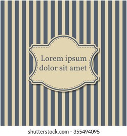 Background with vintage frame for your text, vector illustration.
