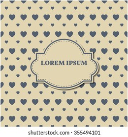 Background with vintage frame for your text, vector illustration.