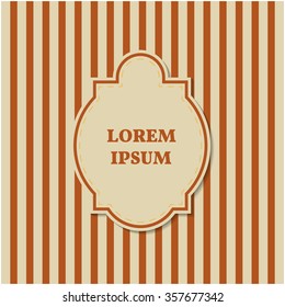 Background with vintage frame for your text, vector illustration.
