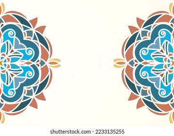 Background with Vintage Mandala decorative elements vector design