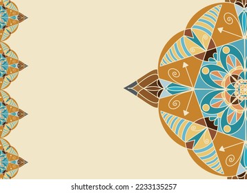 Background with Vintage Mandala decorative elements vector design