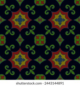 background vintage mandala ornament  cramics, Geometric retro mosaic pattern