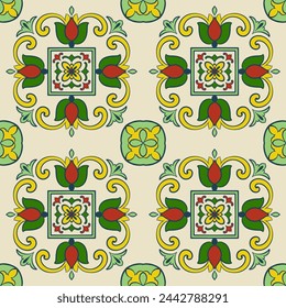 background vintage ornament  cramics, Geometric retro mosaic pattern