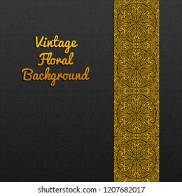 Background with vintage ornament. Vector illustration.
