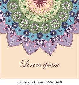 Background with vintage round ornate