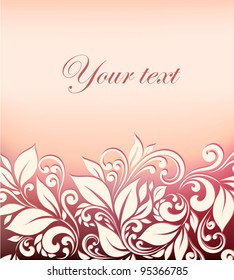 background in vintage style with floral pattern