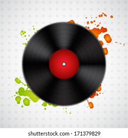 Background with vinyl record. EPS10 vector