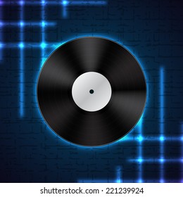 Background with vinyl record. EPS10 vector