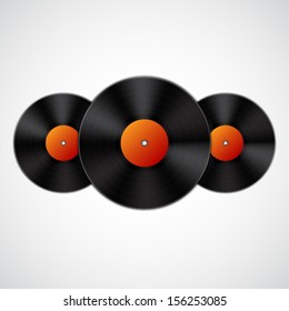 Background with vinyl records. EPS10 vector