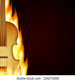 Background with violin. Music background. EPS10 vector
